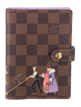 Louis Vuitton brown monogram canvas leather small agenda cover